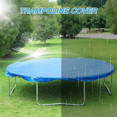Aoodor Trampoline Rain Cover, All-weather Trampoline Tarp - 8/10/ 12/14/15FT