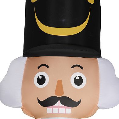 LOVMOR Outsunny 12ft Christmas Inflatable Green Walnut Soldier White LED Decor