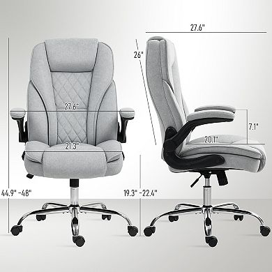 HOMCOM Office Chair, Computer Desk Chair with Flip-up Armrest