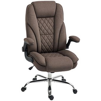 HOMCOM Office Chair, Computer Desk Chair with Flip-up Armrest