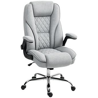 HOMCOM Office Chair, Computer Desk Chair with Flip-up Armrest