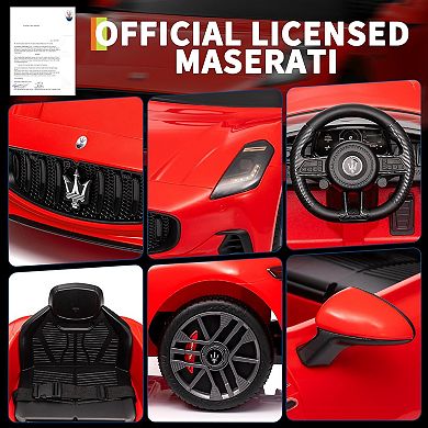 12V Kids Ride On Car w/ Remote Control, Spring Suspension & Lights, Electric Toy Vehicle Gift