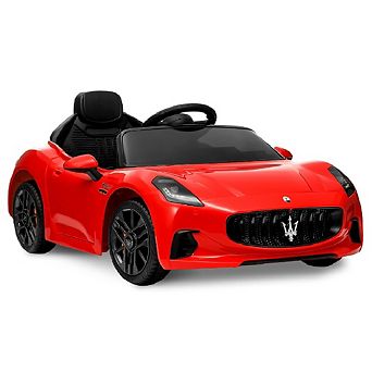 12V Kids Ride On Car w/ Remote Control, Spring Suspension & Lights, Electric Toy Vehicle Gift