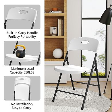 Versatile Folding Chairs for Patio Picnic Parties Padded Seat Sturdy Frame