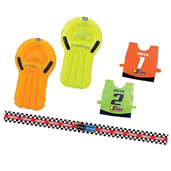 Wham-O Snowboogie Snow Sled Racing Set, 30" Inflatable Winter Sports Riding Race Kit For Kids Boys