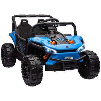 Qaba 12V Ride On Truck UTV Toy with 4-Wheel Suspension, Remote,