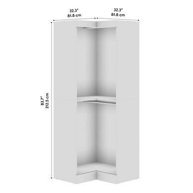 Bestar Pur 33W Corner Closet Organizer