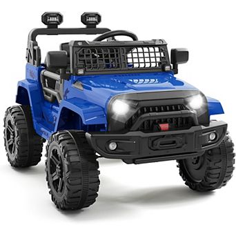 12V Kids Electric Truck with Parent Remote Control, Spring Suspension for Safe Ride, LED Lights