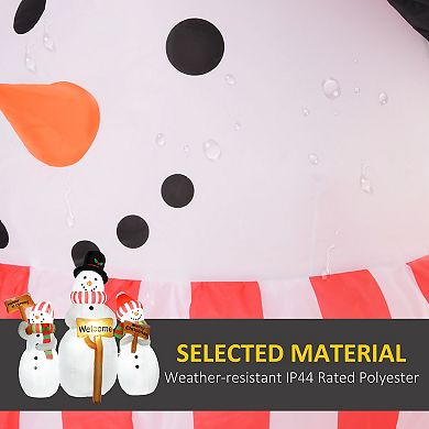 Outsunny 6.1ft Christmas Inflatables Three Snowmen with Sign Each