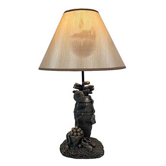 Golf Lovers Tee Light Golf Bag Table Lamp w/Decorative Shade