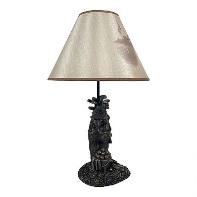 Golf Lovers Tee Light Golf Bag Table Lamp w/Decorative Shade