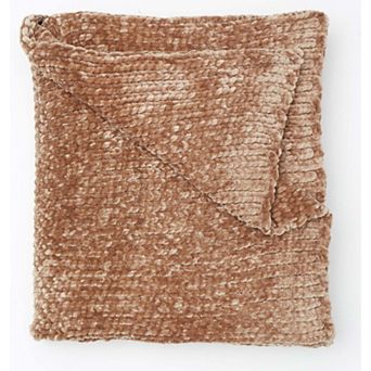 BrylaneHome Chenille Knitted Throw Blanket