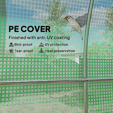 Outsunny Hoop House house with Support Rods, Walk-in house,