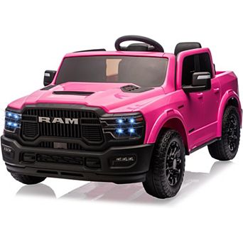 24V Kids Ride-On Truck with Parent Remote Control, 2-Seater, 3 Speeds, Spring Suspension&LED Lights