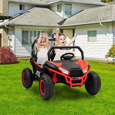 24V Kids Electric 2-Seater UTV Off-Road Car with Dual 200W Motor,Parental Remote Control for Ages 3+