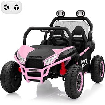 24V Kids Electric 2-Seater UTV Off-Road Car with Dual 200W Motor,Parental Remote Control for Ages 3+