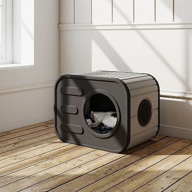 Weatherproof Outdoor Indoor Cat House and Shelter