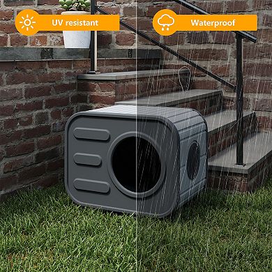 Weatherproof Outdoor Indoor Cat House and Shelter
