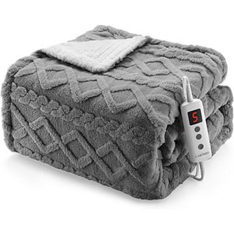 Heated Comforter with Wireless Controller, 6 Heat Levels & 2-10H Timer, Auto-Off