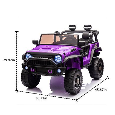 Whisen 24V Two-Seater Kids Electric Ride-On Truck Car with Parents Control