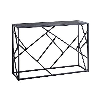 Kings Brand Furniture Macon Modern Console Sofa Table, Black Metal Frame & Gray Wood