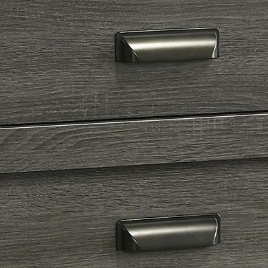 Velz Nightstand, 2 Drawers, Metal Finger Pull Handles