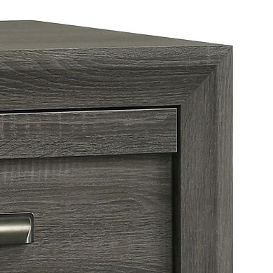 Velz Nightstand, 2 Drawers, Metal Finger Pull Handles