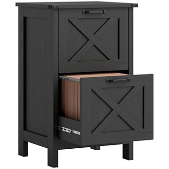 HOMCOM File Cabinet with 2 Drawers Filing Cabinet for A4 Letter Size