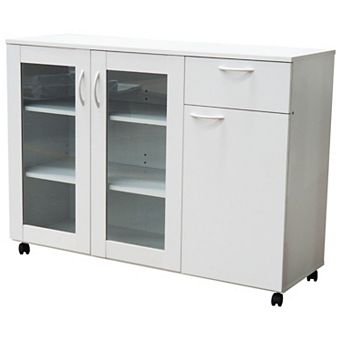 Kings Brand Furniture Buffet Server Sideboard Kitchen Storage Cabinet Adjustable Shelves & Drawer