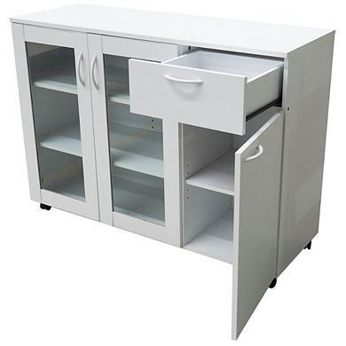 Kings Brand Furniture Buffet Server Sideboard Kitchen Storage Cabinet Adjustable Shelves & Drawer