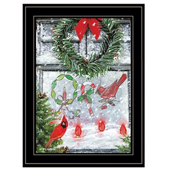 LOVMOR Christmas Peace Ed Wargo Ready to Hang Framed Print Black Frame
