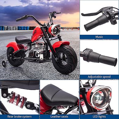 36V Kids Electric Motorcycle, 350W Off-Road Dirt Bike