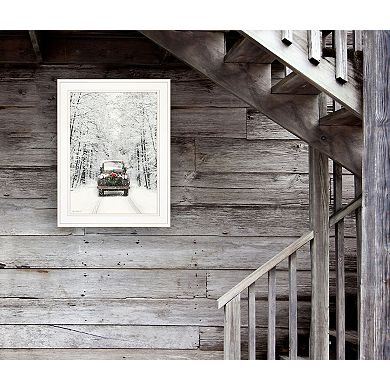 LOVMOR Antique Christmas Lori Deiter Ready to Hang Framed Print White Frame