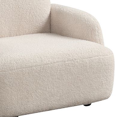 Raye Bear Shaped Kids Armchair with Legs, Teddy Velvet
