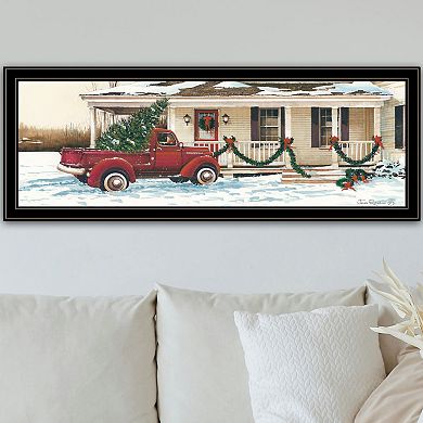 LOVMOR Decor 4U Preparing for Christmas Black Framed Wall Art John Rossini