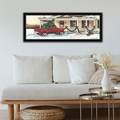 LOVMOR Decor 4U Preparing for Christmas Black Framed Wall Art John Rossini