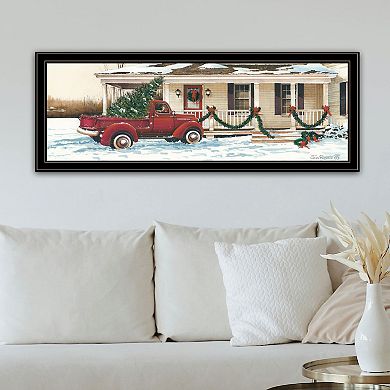 LOVMOR Decor 4U Preparing for Christmas Black Framed Wall Art John Rossini