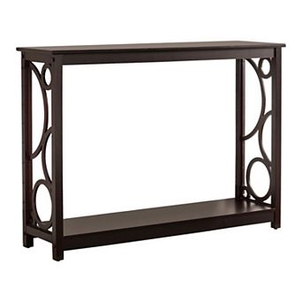Kings Brand Furniture Stodart Wood Entryway Sofa Console Table with Storage Shelf