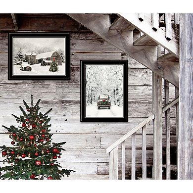 LOVMOR Antique Christmas 2 Piece Vignette Lori Deiter Black Frame