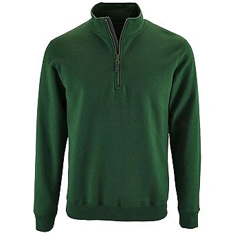 SOLS Mens Stan Contrast Zip Neck Sweatshirt