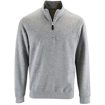 SOLS Mens Stan Contrast Zip Neck Sweatshirt