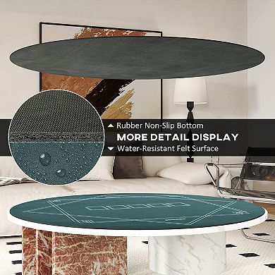 Soozier 24 inch Round Poker Mat, Texas Holdftem Poker Table Top