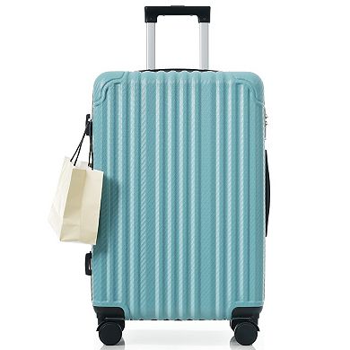 Whisen 3-Piece Luggage Sets, Hardshell ABS Suitcase with Spinner Wheels, TSA Lock and Side Hooks