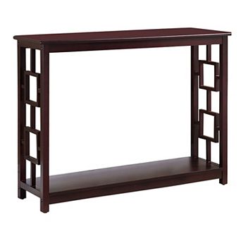 Kings Brand Furniture Pellegrino Dark Cherry Wood Console Table