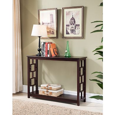 Kings Brand Furniture Pellegrino Dark Cherry Wood Console Table
