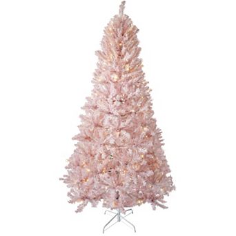 6.5 Ft Prelit Artificial Christmas Tree with 250 LED Lights & 818 Branches Tips, Pink