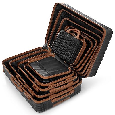 Whisen 6-Piece Luggage Sets, Hardshell ABS Suitcase with Spinner
