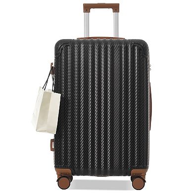 Whisen 6-Piece Luggage Sets, Hardshell ABS Suitcase with Spinner Wheels, TSA Lock and Side Hooks