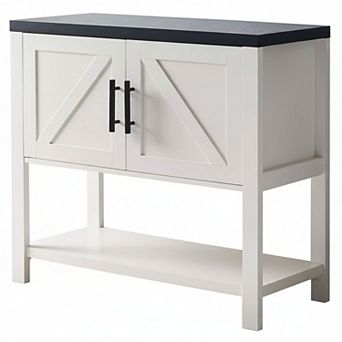 Kings Brand Furniture Teresa 2-Door Modern Console Table, Buffet Storage Cabinet