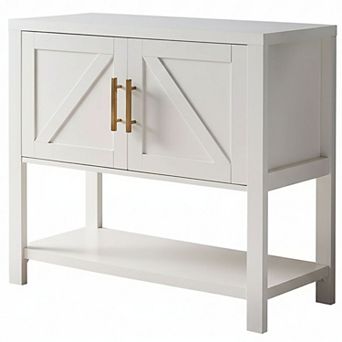 Kings Brand Furniture Teresa 2-Door Modern Console Table, Buffet Storage Cabinet